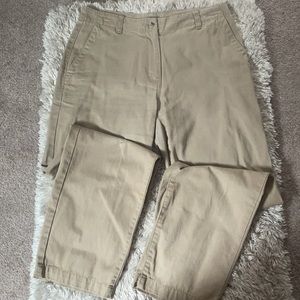 L.L. Bean size 4P high waisted straight leg khakis